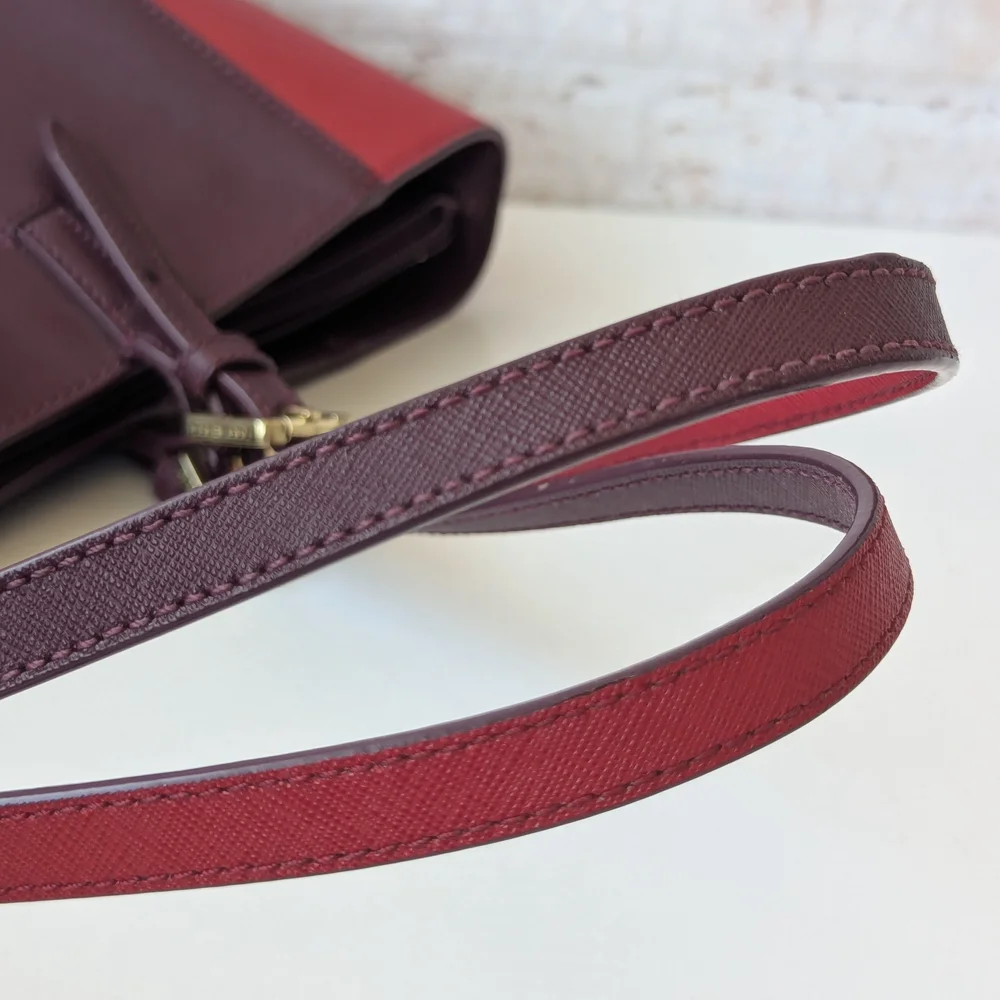 Tory Burch York burgundy saffiano leather  Red  Women's Tote Bag - Picture 10 of 16